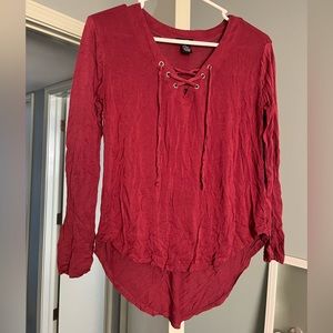 Maroon fashion top